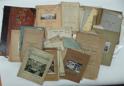 Lot 125 - Sales Catalogues A small collection of sales catalogues, comprising a bound volume of 33 folio...