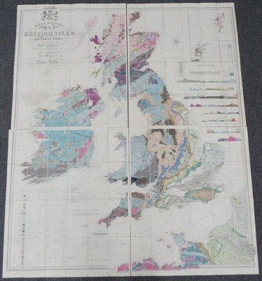 Lot 162 - Knipe (I.A.) Geological Map of the British Isles and Part of France, showing also the Inland...