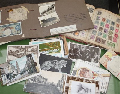 Lot 235 - Postcards and Mixed Ephemera, postcards include embroidered silks, topography, portraits, military