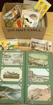 Lot 243 - A Collection of Mixed Postcards and Greetings Cards, including comic cards, Tuck's and other...