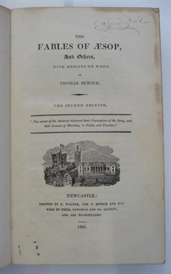 Lot 16 - Bewick (Thomas) The Fables of Aesop and Others, 1823, Newcastle, second edition, calf (well worn)