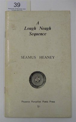 Lot 39 - Heaney (Seamus) A Lough Neagh Sequence, 1969, Phoenix Pamphlet Poets Press, 1969, ltd. edition...