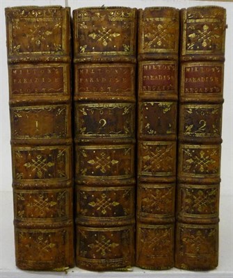 Lot 55 - Milton (John) Paradise Lost, A Poem in Twelve Books, 1750, 2 vols., second edition, portrait...