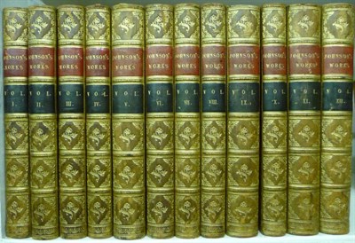 Lot 87 - Johnson (Samuel) The Works of Samuel Johnson, 1823, 12 vols., with essay by Arthur Murphy, frontis