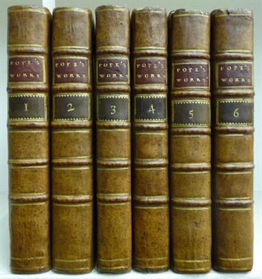 Lot 89 - Pope (Alexander) The Works of Alexander Pope Esq., in Six Volumes .., 1776, 6 vols.,...