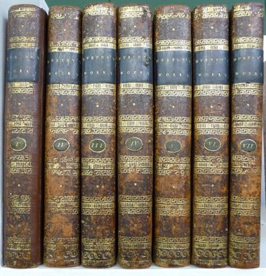 Lot 93 - Murphy (Arthur) The Works of Arthur Murphy, 1786, 7 vols., frontis, calf (rubbed, vol 1 re-backed)