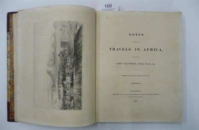 Lot 166 - Davidson (John) Notes Taken During Travels in Africa, 1839, Private circulation, 4to., 3...