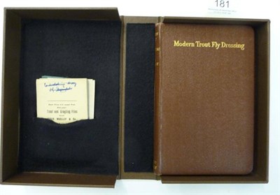 Lot 181 - Woolley (Roger) Modern Trout Fly Dressing, 1932, first edition, folding plate, cloth; with four...