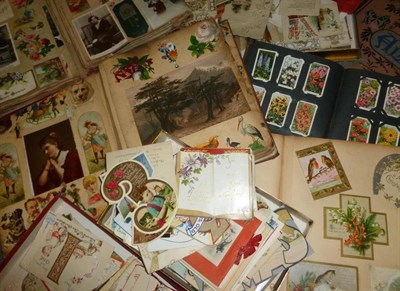 Lot 240 - Mixed Ephemera, including a large collection of greetings cards, scrap albums and scraps,...