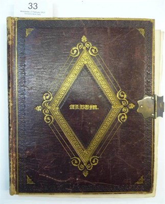 Lot 33 - Manuscript Material A 19th century album of verse, artwork, etc., compiled by Frances Cruden...