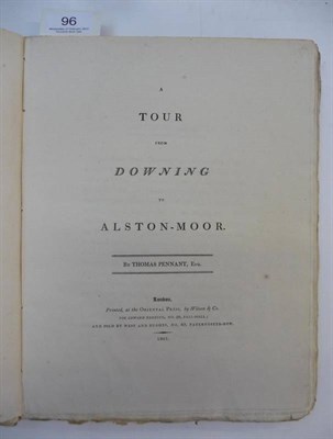 Lot 96 - Pennant (Thomas) A Tour from Downing to Alston-Moor, 1801, 4to., 27 plates, boards (worn)