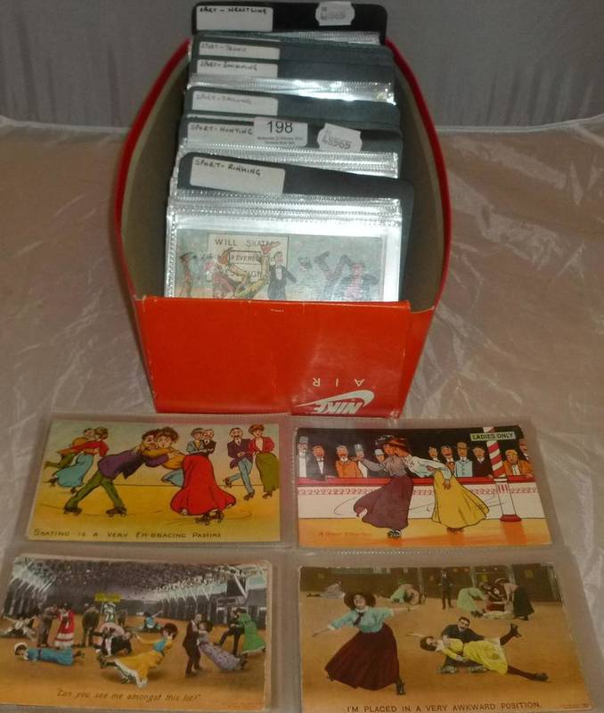 Lot 198 - Sporting Cards - Three hundred and thirty eight sporting postcards, comprising fifty eight Hunting