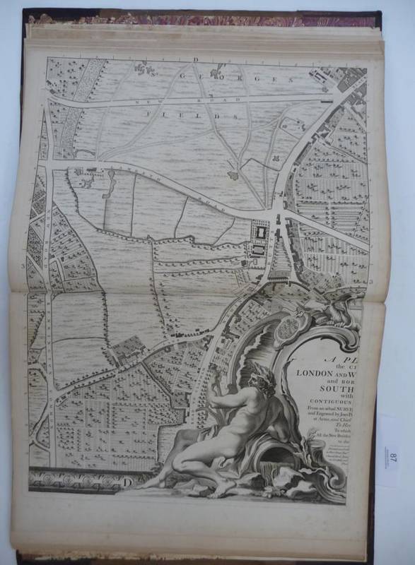 Lot 87 - Rocque (John) A Plan of the Cities of London and Westminster, and Borough of Southwark with the...