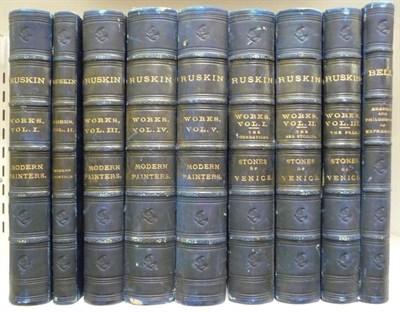 Lot 17 - Ruskin (John) Modern Painters, 1873, Smith Elder, 5 volumes; idem, The Stones of Venice, 1874,...