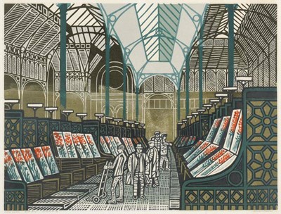 Lot 40 - Bawden (Edward) The Floral Hall, Covent Garden, nd. [1967], lithograph from linocut, one of the...