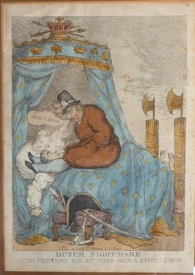 Lot 50 - [Rowlandson (Thomas)] Dutch Night-Mare or the Fraternal Hug Returned with a Dutch Squeeze, Nov. 29