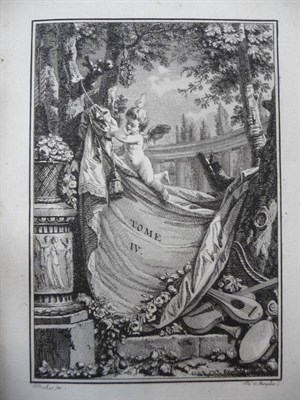 Lot 65 - La Borde (M. de) Choix de Chansons, Muses en Musique, 1773, Paris, four volumes, portrait...