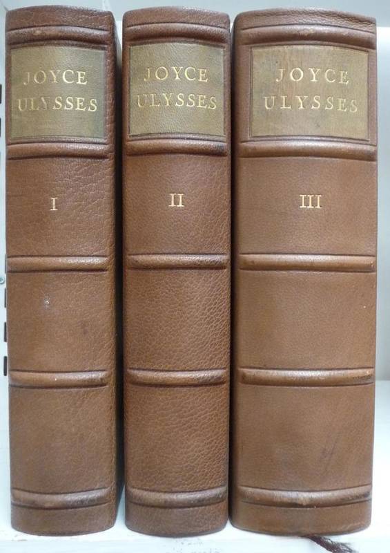 Lot 81 - Joyce (James) Ulysses, 1927, Basel, 3 vols., numbered limited edition of 1000 copies, first edition