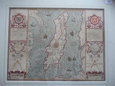 Lot 138 - Speed (John) The Isle of Man .., 1610 [c1676], Bassett & Chiswell, hand-coloured engraved map,...