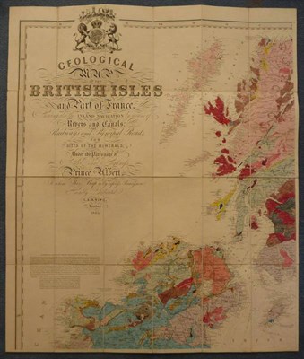 Lot 142 - Knipe (I.A.) Geological Map of the British Isles and Part of France, Showing also the Inland...