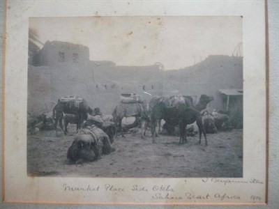 Lot 158 - Stone (Sir John Benjamin) Market Place, Side Okba, Sahara Dessert, Africa, 1904, platinum print...