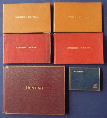 Lot 166 - Hunting Journals Six hunting journals, giving accounts of fox-hunting with the N. Cotswold,...