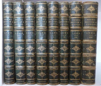 Lot 180 - Lowe (E.J.) Ferns: British & Exotic, 1868, Groombridge, 8 vols., 479 colour plates, t.e.g.,...