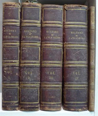 Lot 41 - Baines (Edward) History of the County Palatine of Lancaster, 1836, four volumes, folding maps,...