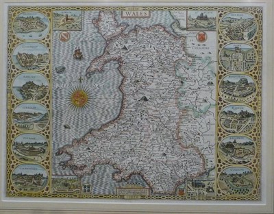 Lot 57 - Speed (John) Wales,1610 [1616], Sudbury and Humble, hand-coloured map, 384mm x 508mm, Latin...