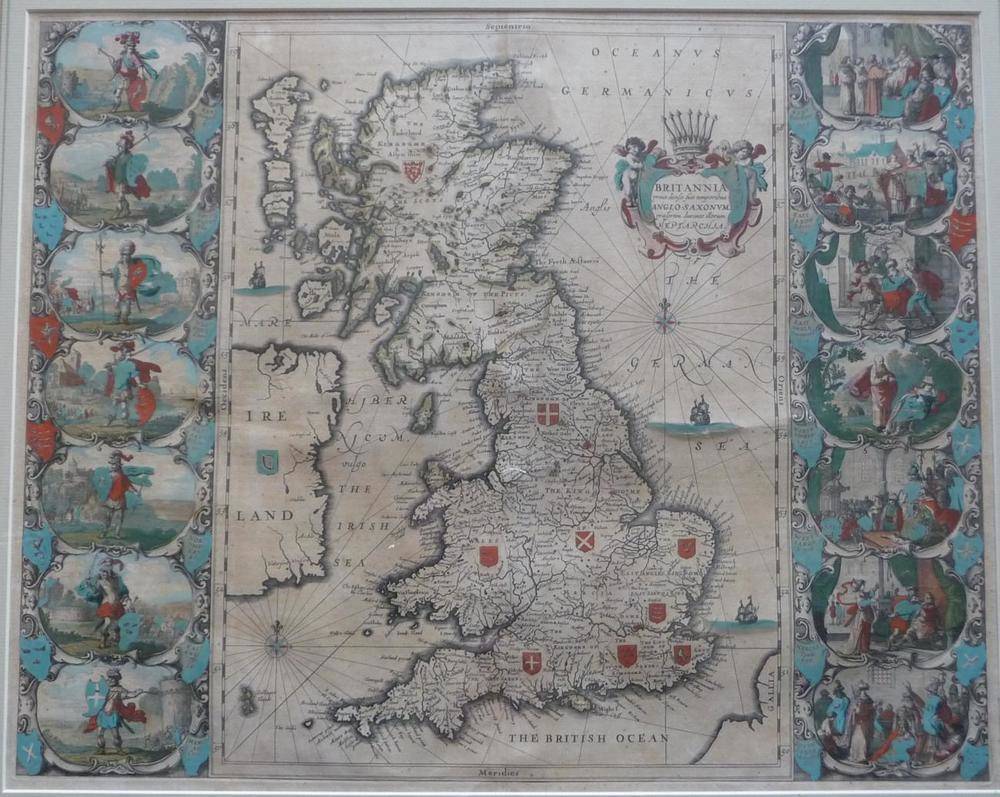 Lot 61 - [Blaeu J.] Britannia prout divisa fuit temporibus Anglo-Saxonum praesertim durante illorum...