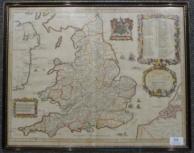 Lot 68 - Ogilby (John) A New Map of the Kingdom of England & Dominion of Wales .., nd. [1675 or later],...