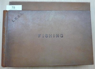Lot 78 - Fishing  Angling Record Book, 1911 to 1949, manuscript entries recording angling in South...
