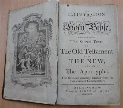 Lot 94 - Holy Bible An Illustration of the Holy Bible, Containing the Sacred Texts of the Old Testament, and
