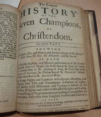 Lot 97 - [Johnson (Richard)] The History of the Seven Champions of Christendom ..., 1696, three parts...