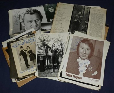 Lot 112 - A Collection of Signed Photographs of Entertainers, including Richard Harris, John Thaw,...