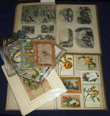 Lot 120 - Mixed Ephemera, including a collection of 19th century paper lace and other Valentines cards,...