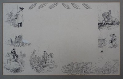 Lot 49 - Original Artwork - E.H. Shepard Military themed illustrations for double page spread, depicting...