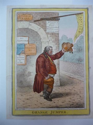 Lot 66 - Gillray (James) Orange Jumper, March 6th 1809, H. Humphrey, hand-coloured etching, impression 277mm