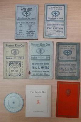 Lot 143 - Yorkshire Road Club and Records Association Rules, List of Members and General Handbook, with...