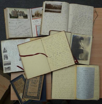 Lot 163 - Diaries A quantity of manuscript material, predominantly early 20th century, includes Irene...