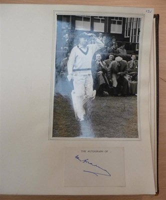 Lot 178 - Autographs A collection of autographs, including Don Bradman, Jerome K. Jerome, William Booth,...