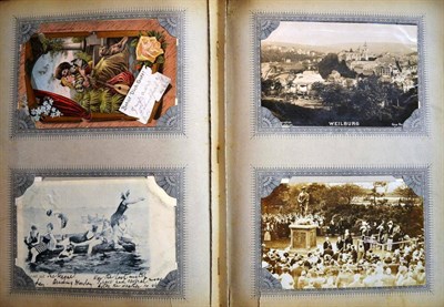 Lot 187 - An Album of Mixed Postcards, approximately three hundred cards, including Yorkshire and other...