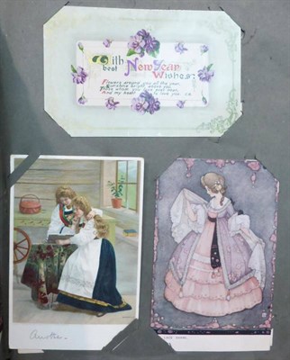 Lot 189 - A Collection of Mixed Postcards, approximately four hundred cards, including comic, greetings,...