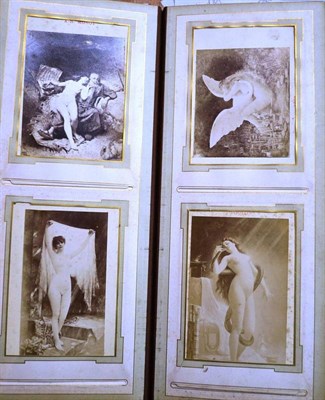 Lot 195 - An Album Containing Fifty Nine Erotic French Cabinet Type Cards, published by Ad.Braun Et Cie,...