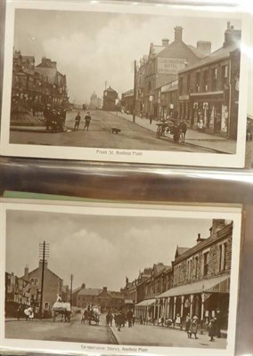 Lot 206 - An Album of Durham Topography and Social History, sixty six cards, including Collieries,...