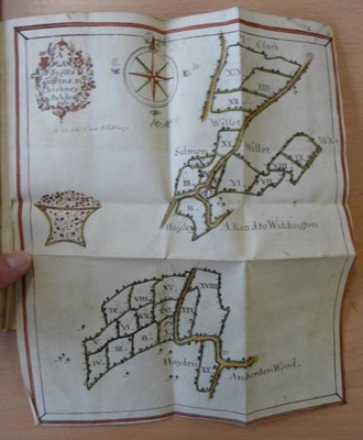 Lot 46 - Estate plans Three bound estate plans, comprising; A Plan of Scotts & Giffins in Chickney & Debden