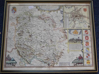 Lot 48 - Speede (John) Hereford-shire, described With the true plot of the Citie Hereford...,  1610 [1611 or