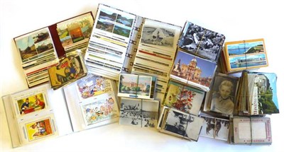 Lot 89 - A Large Collection of Mixed Postcards, mainly post war cards, including comic, topography and...