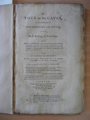 Lot 74 - Anon. [Hutton (John)] A Tour to the Caves, in the Environs of Ingleborough and Settle, in the...