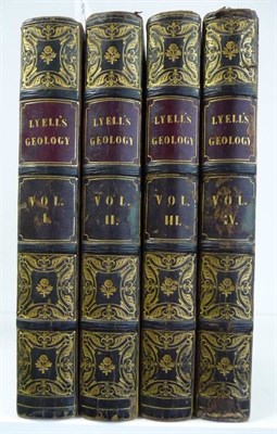 Lot 96 - Lyell (Charles) Principles of Geology .., 1834, John Murray, four volumes, fourteen plates...